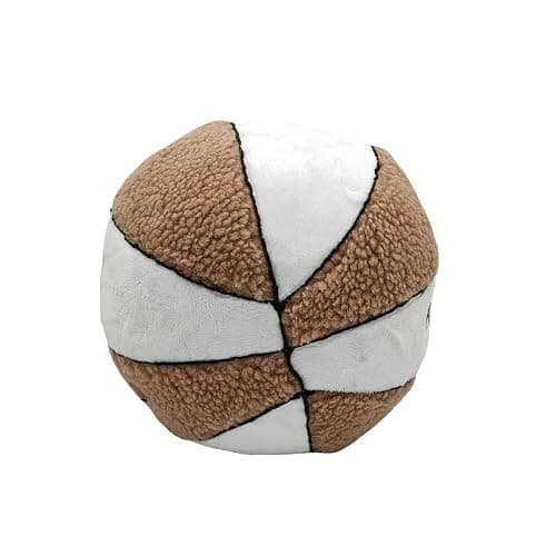 bLwhzfi 11.8 inch Simple Like-Smile Face Basketball Like-Smile Face Pillow Plush Throw Pillow Gift Home Funny Expression Children's Room Decoration (Cashmere - White Coffee)…… thumbnail 7