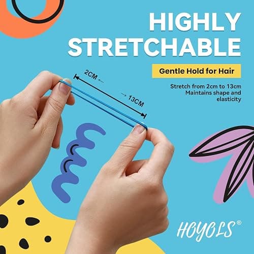 HOYOLS Mini Rubber Bands, 1500 Pcs Multicolor Hair Ties for Braids | Small TPU Elastics in Multi Colors with Gentle No-Pull Hold for Braids, Ponytails, Sectioning and Daily Styling thumbnail 3