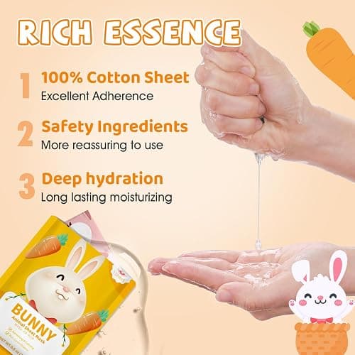 9 Pack Animal Face Masks Skincare for Kids, Spa Party Gifts for Teen Girls | Bulk Sheet Hydrating Face Mask for Kids Skin Care, Collagen Face Mask for Teens Women, Sleepover Party Supplies thumbnail 5