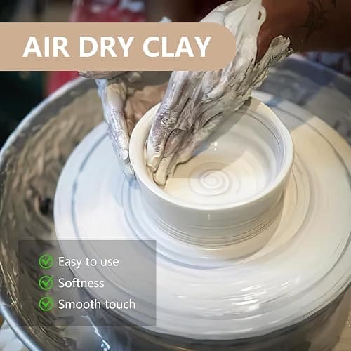 10LBs Natural Air Dry Clay Bulk, VIBRATITE All-Purpose Modeling Sculpting Pottery Clay for Beginners and Professional (White) thumbnail 3