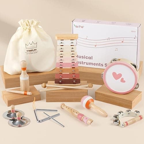Kids Musical Instruments Musical Toy Xylophone Maracas Girl Toys Baby Wooden Baby Toys for Girl Boy Gifts thumbnail 5