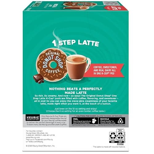 The Original Donut Shop Mocha One-Step Latte, Single Serve Coffee K-Cup Pod, Flavored Coffee, 20 Count thumbnail 16