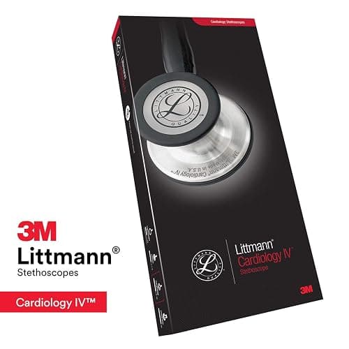 3M Littmann Cardiology IV Diagnostic Stethoscope, 6205, More Than 2X as Loud, Weighs Less, Stainless Steel Rainbow-Finish Chestpiece, 27" Plum Tube, Violet Stem, and Black Headset thumbnail 7