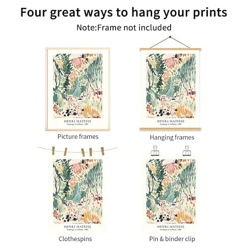 LYPHNX Sage Green Matisse Poster Wall Art Vintage Abstract Floral Prints Set of 3 Mid Century Aesthetic Flower Artwork Painting Picture Canva Decor for Living Room Bedroom Bathroom 12"x16" Unframed thumbnail 6