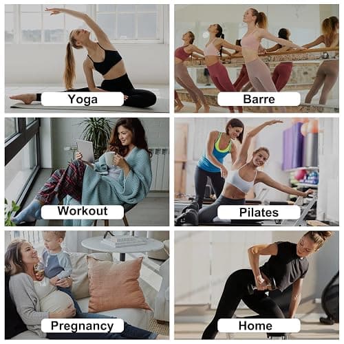 BLONGW Pilates Socks with Grips for Women, Non-Slip Yoga Athletic Socks for Barre Barefoot Workout Hospital thumbnail 6