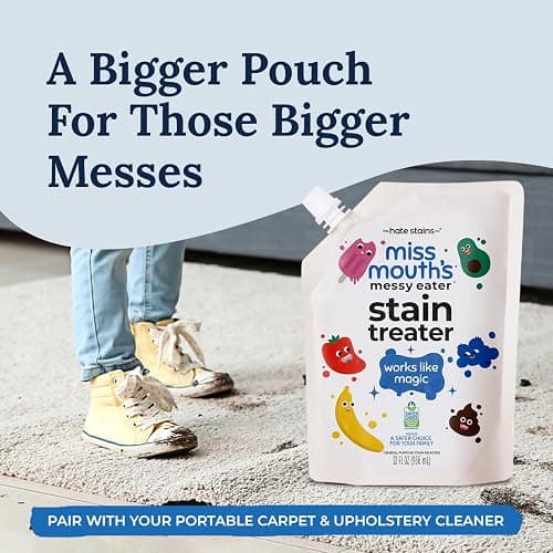 Miss Mouth's Messy Eater Stain Treater - 32oz Refill - Newborn & Baby Essentials - No Dry Cleaning Food, Grease, Coffee Off Laundry, Underwear, Fabric thumbnail 2