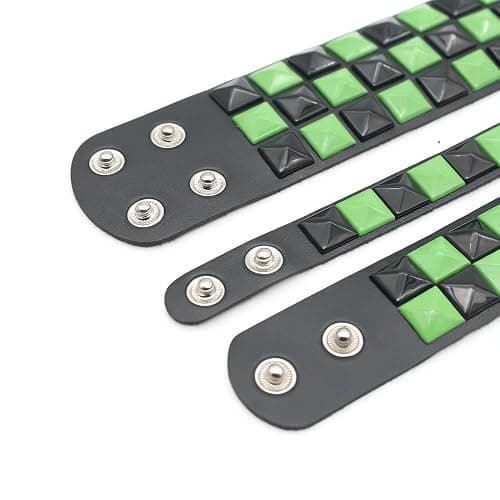 CCAKXCJJ 3PcsPunk Bracelet Leather Studded Bracelets Emo Bracelet Adjustable Goth Bracelets for Men Women thumbnail 7