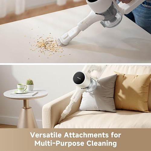 DREAME Cordless Vacuum Cleaner R10 Pure, 120AW Powerful Suction, Stick Vacuum Cleaner for Home, Anti-Tangle, LED Headlights, Up to 60 Mins Runtime, Lightweight for Carpet, Hard Floor, Pet Hair thumbnail 4