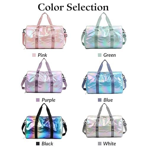 Custom Ballet Dance Bag for Girls, Personalised Sport Gym Bag | Embroidery Name with Wet Dry Pockets & Shoe Compartment, Travel Duffel Weekender Overnight for Women Bridesmaid Birthday Gift thumbnail 7
