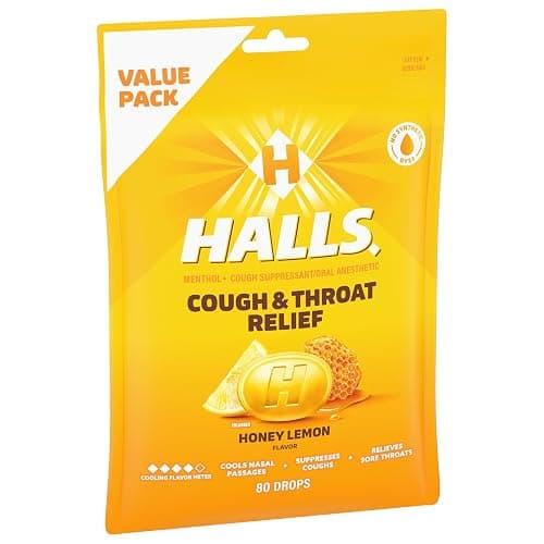 HALLS Relief Honey Lemon Cough Drops, Economy Pack, 80 Drops | No Synthetic Dyes thumbnail 14