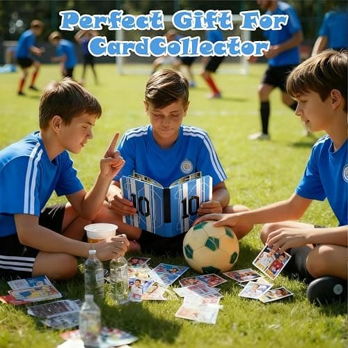Soccer Card Binder,400 Pockets Card Binder with Card Display Design,2025-2026 Premium Card Ablums with Sports Pattern Wristband Fit for Football Basketball & TCG Cards Collectors thumbnail 5