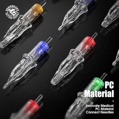 Dragonhawk Extreme Tattoo 50Pcs Cartridges Needles Mixed Sizes 1003RL 1005RL 1007RL 1205RS 1207RS EX-3 (#10RL+12RS-50PCS) thumbnail 5