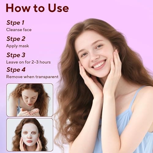 Nityrliv Collagen Face Mask, 4 Pack Bio-Collagen Real Deep Mask Overnight Hydrating Face Mask for All Skin Types,Original Hydrating Collagen Face Mask thumbnail 6