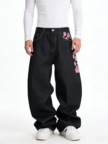 Mrmall Jeans for Men Baggy Jean Loose Fit Denim Trousers Skater Jeans Y2k Clothing thumbnail 7
