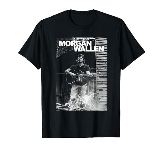 Official Morgan Wallen Guitar Photo T-Shirt - Image 1