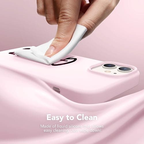 GONEZ Magnetic for iPhone 12 Case / 12 Pro Case, Compatible with MagSafe, [Screen Protector + Camera Lens Protector], Silicone Shockproof Anti-Scratch Protective Phone Case 6.1 inch, Chalk Pink thumbnail 5