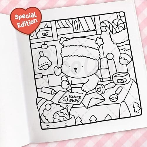 Cozy Christmas: Coloring Book for Adults and Kids (Cozy Spaces Coloring) thumbnail 8