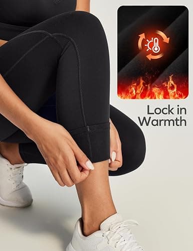 Ewedoos Fleece Lined Leggings Women Thermal Leggings for Women with Pockets High Waisted Winter Warm Tights Pants Clothes thumbnail 6