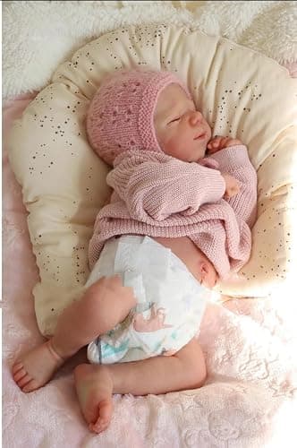 Zero Pam Silicone Baby Dolls Full Body-19'' Lifelike Reborn Baby Dolls Girl, Realistic Babys Doll, Anatomically Correct Girl, Sleeping Newborn Babies Doll, Reborn Babies, Real Life Babys for Girls thumbnail 8