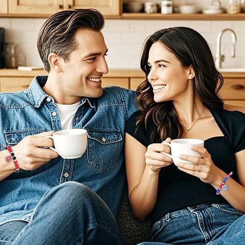 Mikovivi Spider Matching Bracelets for Couples & Best Friends, Elastic Magnetic Friendship Bracelets Valentines Birthday Jewelry Gifts for Women Teens Girls Soulmate Sister thumbnail 6