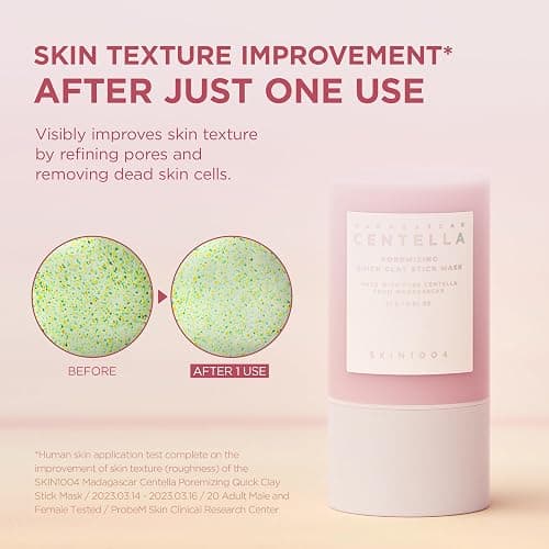 SKIN1004 Poremizing Quick Clay Stick Mask 0.95oz, 27g, Korean Face Treatment for Pore Minimizing, Pink Clay Mask with Himalayan Pink Salt & Madagascar Centella for Skin Softness, Korean Skin Care thumbnail 7