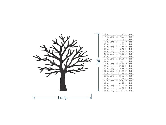 Jess and Jessica Wooden Tree Shape Cutout, Wood Cutout Trees for Home Decor, Unfinished Wood Craft Tree Cutouts for DIY, Laser Cut Wooden Shapes for Crafts, Wall Decor Tree Shaped Wood, 10 Inches thumbnail 2