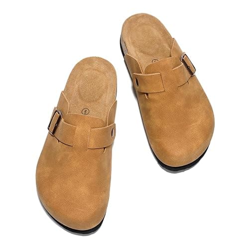 Project Cloud Genuine Leather Footbed Clogs for Women - Memory Foam Arch Support Slippers for Women - Trendy Slip-ons Women's Mules & Clogs Sandals (Benton) thumbnail 6
