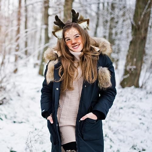 SIOTMERA Reindeer Antlers Headband, Realistic Deer Antlers Headbands Reindeer Ears Adults Christmas Party Birthday Makeup Cosplay, Reindeer Headband for Christmas Eve Costume Gift, Brown thumbnail 7