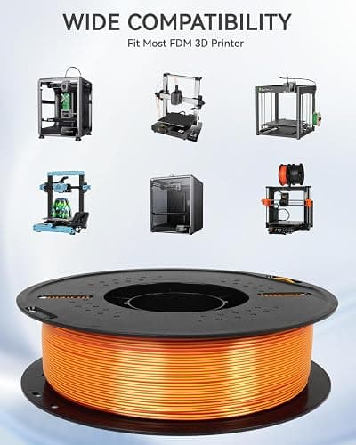 Epelay PLA 3D Printer Filament 1.75mm, Red Gold Dual Color Silk PLA, Shiny Silk 3D Printing Filament, Smooth Flow High Precision, Neatly Wound, +/-0.02mm, 1kg (2.2lbs), Fits FDM Printers thumbnail 8