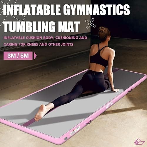 BPB Inflatable Gymnastics Mat. 10ft Air Tumble Track for Home Use/Training/Gymnastics/Cheerleading/Yoga/Pilates/Martial Arts/Gym/Beach/Cheerleading/Water Fun thumbnail 3