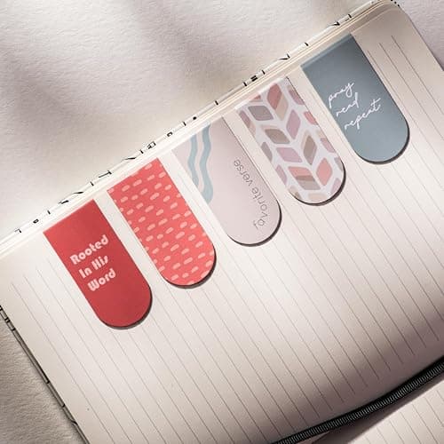 DiverseBee Magnetic Bible Bookmarks - 5 Pack Magnetic Book Marks for Reading Women, Men and Kids, Page Markers, Bible Study Supplies and Christian Gifts, Bible Accessories (Pray) thumbnail 3