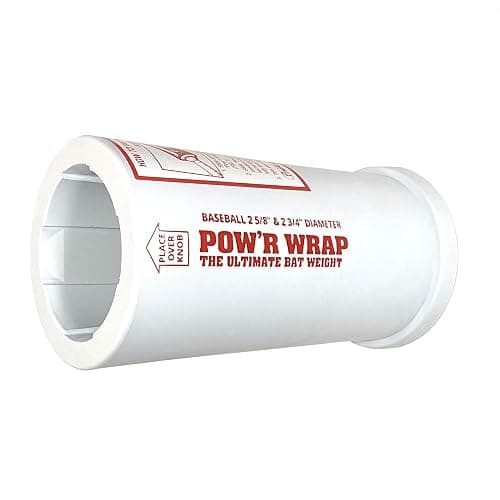 Pow’r Wrap Bat Weight for Baseball, 24-Ounce White Polycarbonate Baseball Bat Weight Sleeve for Big Barrel, BBCOR, Adult, and Wood Bats thumbnail 2