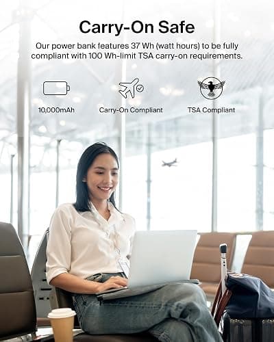 Belkin 10000mAh portable power bank, 10K USB-C portable charger with 1 USB-C port and 2 USB-A ports, battery pack for up to 15W charging for iPhone, Samsung Galaxy, AirPods, iPad, and more - Rose Gold thumbnail 10