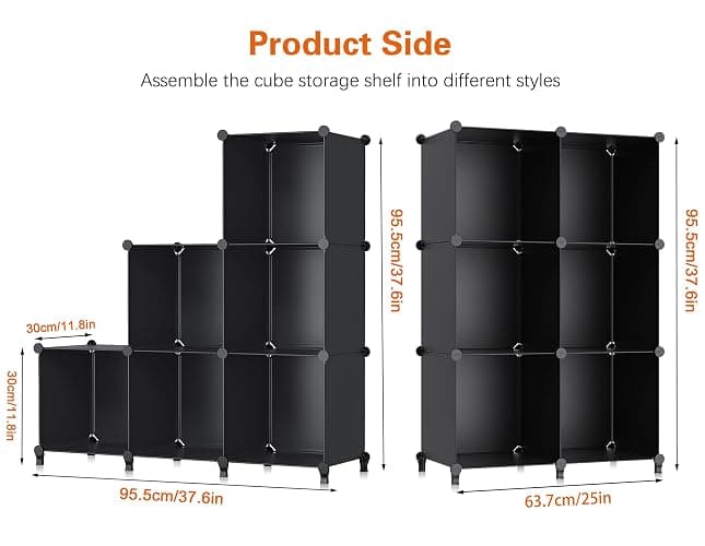 HOMIDEC 6-Cube Storage Organizer, Closet Organizer Storage Cabinet Shelf Bookcase Bookshelf,Storage Cubes Organizers Cabinet for Kids,Closet, Bedroom,Bathroom thumbnail 3