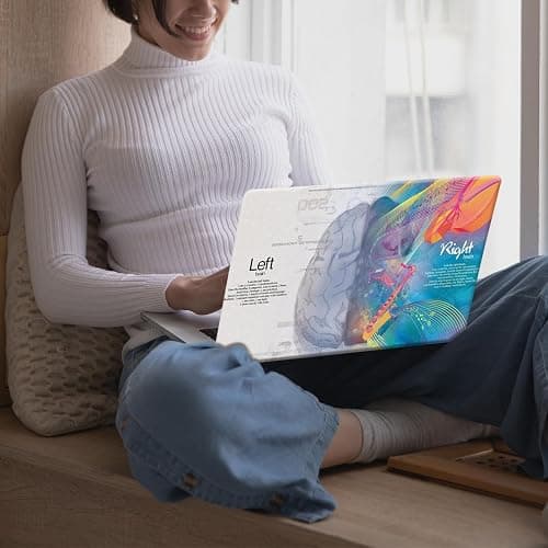 KEROM Compatible with MacBook Pro 13 inch Case 2022-2016 Release M2 M1 A2338 A2289 A2251 A2159 A1989 A1706 with Touch Bar, Plastic Hard Shell Case & Keyboard Cover, Left Right Brain thumbnail 5