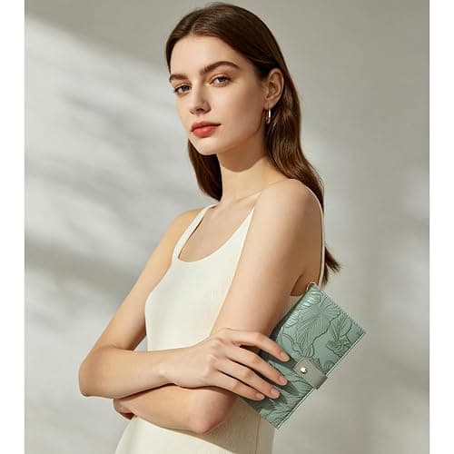 FALAN MULE Wallets for Women RFID Blocking Vegan Leather wristlet wallet | Trifold Clutch Large Capacity Credit Card Holder Travel Purse Wristlet Wallets Ladies Purse with 2 ID Windows thumbnail 2