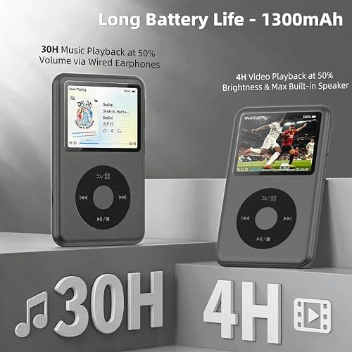 Innioasis Y2 Mp3 Player with Bluetooth, Lossless DSD DAC FLAC Support, Portable 8GB Classic Dedicated Audio Music Player with Playlists, Supports up to 2TB Black thumbnail 5