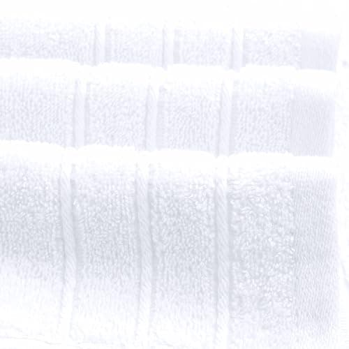 Tens Towels Pack of 4 Extra Large Bath Towels 30 x 60 Inches, 100% Cotton, Larger & Lighter Weight, Quicker to Dry, Super Soft and Absorbent, Perfect for Bathroom, White thumbnail 7