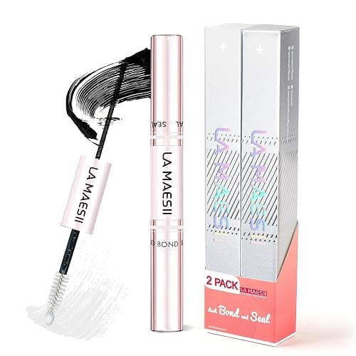 Lash Bond and Seal Waterproof, Cluster Lash Glue Bond and Seal Lash Glue, Strong Hold 72h for Eyelash Clusters, Latex Free Sensitive Eyes Available 10ML (Pack of 2) - Image 1