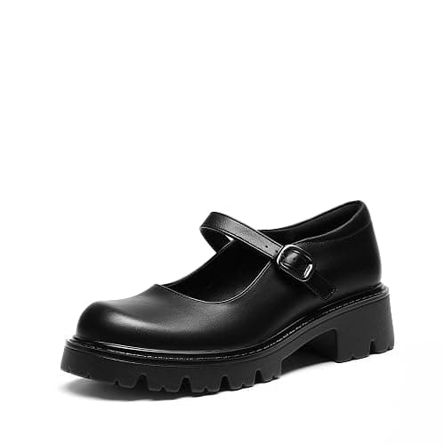 DREAM PAIRS Mary Jane Platform Shoes for Women Closed Toe Chunky Block Heel Cute Dress Shoes - Image 1