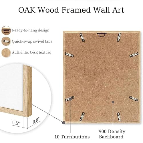 Bwodke OAK Wood Framed Wall Art Audrey Hepburn Newspaper Canvas Art Vintage Headline Pictures Wall Decor Better Late Than Ugly Prints Trendy Artwork for Girly Dorm Bedroom Bathroom 8"x10" thumbnail 5