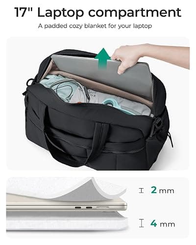 BAGSMART Gym Bag for Women, Duffle Bag for Travel with Wet Pocket, Lightweight Carry on Weekender Duffel, Water Resistant thumbnail 4