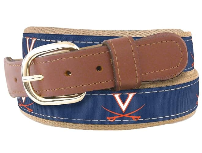 ZEP-PRO NCAA Men's Collegiate Woven Ribbon Belt, Sizes 30-46 - Image 1