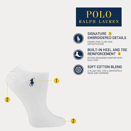POLO RALPH LAUREN Women's Classic Sport Flat Knit Low-Cut Socks (6-Pack) thumbnail 4