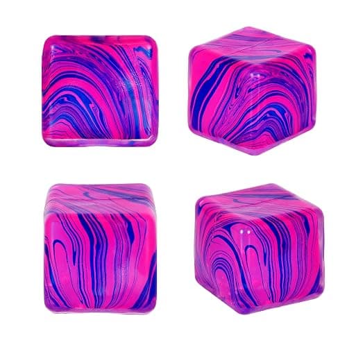 Squishy Fidget Toys Stress Cube, 1.38"*1.38" Stress Balls for Kids Adults Stress Relief, Ice Squishy Cube Sugar Balls, Sensory Toys for Kids with Autism an danxiety Disorder(Purple) thumbnail 3