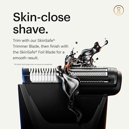 MANSCAPED® The Lawn Mower® 5.0 Ultra Groin & Body Hair Trimmer – Dual-Head SkinSafe® Trimmer & Foil Blades, Waterproof Wet/Dry Groomer, USB-C Rechargeable with Travel Case, Men’s Ball Shaver, Black thumbnail 4