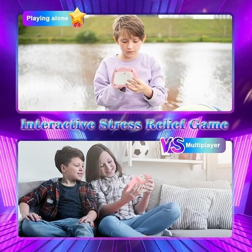 AOTIBO Fast Push Machine Light Up Fidget Toys for Kids Adults, Handheld Game for Kids 3-12, Quick Push Bubble Stress Toy, Sensory Toys Travel Games, Xmas Birthday Gifts for Boys Girls (Pink) thumbnail 4