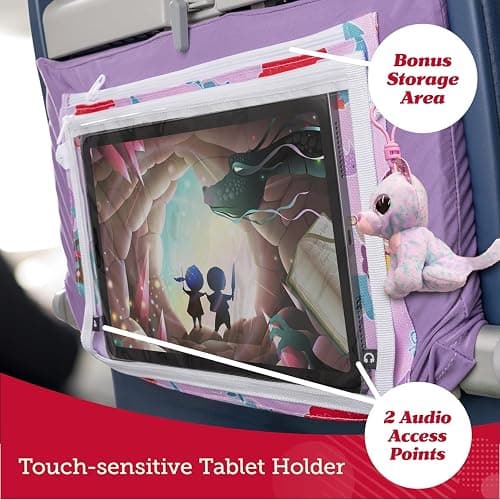 Lusso Gear Airplane Tray Table Cover - Organize Kids Travel Essentials - Snack & Toy Pockets for Airplane Toys for Toddlers 1-3 - Foldable Tablet Stand for Travel Toddler Essentials - Plane Pattern thumbnail 6