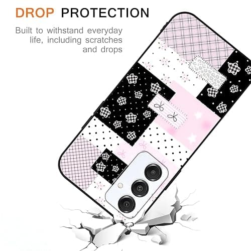 Vulfwela 2 Pack Bowknot Case for Samsung Galaxy A16 5G, Aesthetic Polka Dot Bow Star Checkered Collage Y2K Pattern Design Cute Phone Cover, TPU Shockproof Protective Shell for Samsung A16 5G 6,7" thumbnail 5