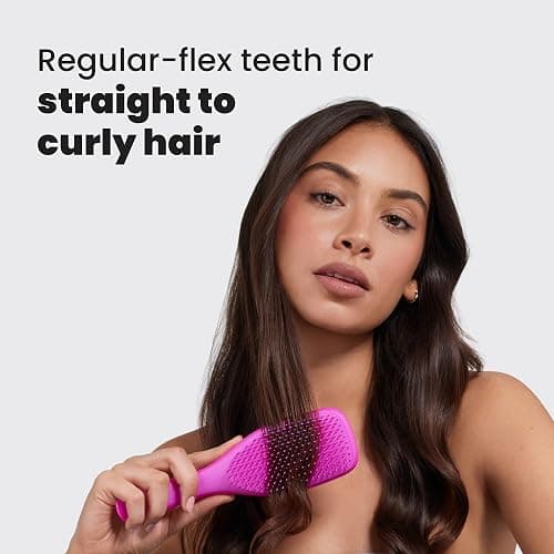 Tangle Teezer Ultimate Detangler Brush for Wet & Dry Hair, Eliminates Knots & Reduces Breakage for All Hair Types, Runway Pink thumbnail 5